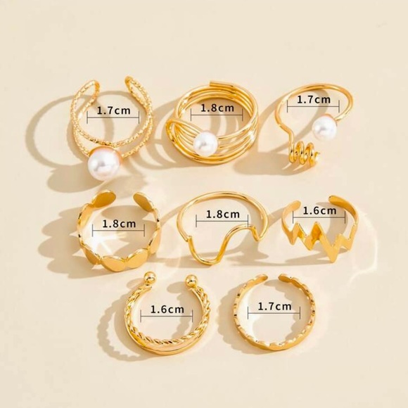 Ladies 8 piece  ring set. - Picture 5 of 5